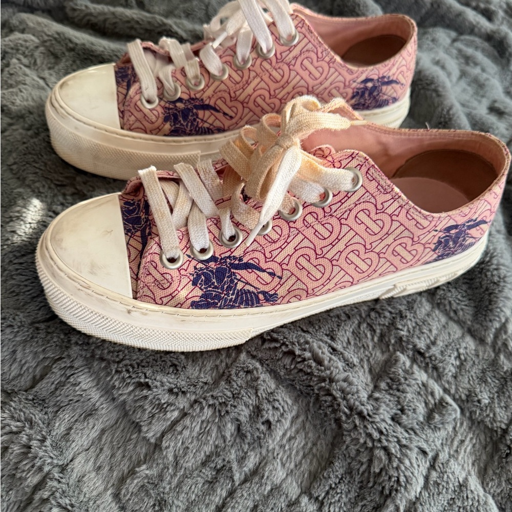 Burberry Pink and White Women's Sneakers